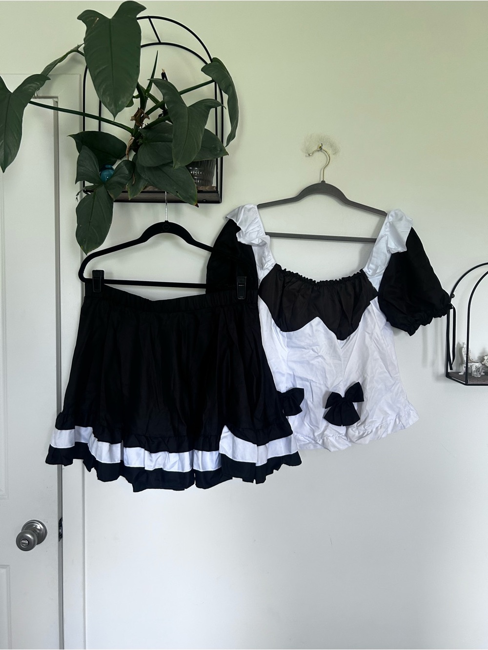 Women’s Plus Size French Maid Anime Lolita Costume Dress Up w Accessories 5XL